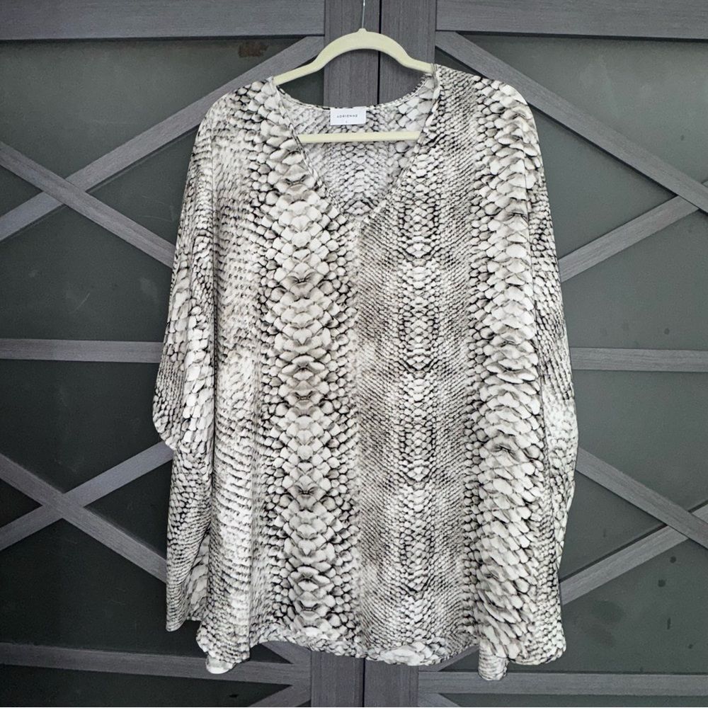 Adrienne Snakeskin Print Blouse